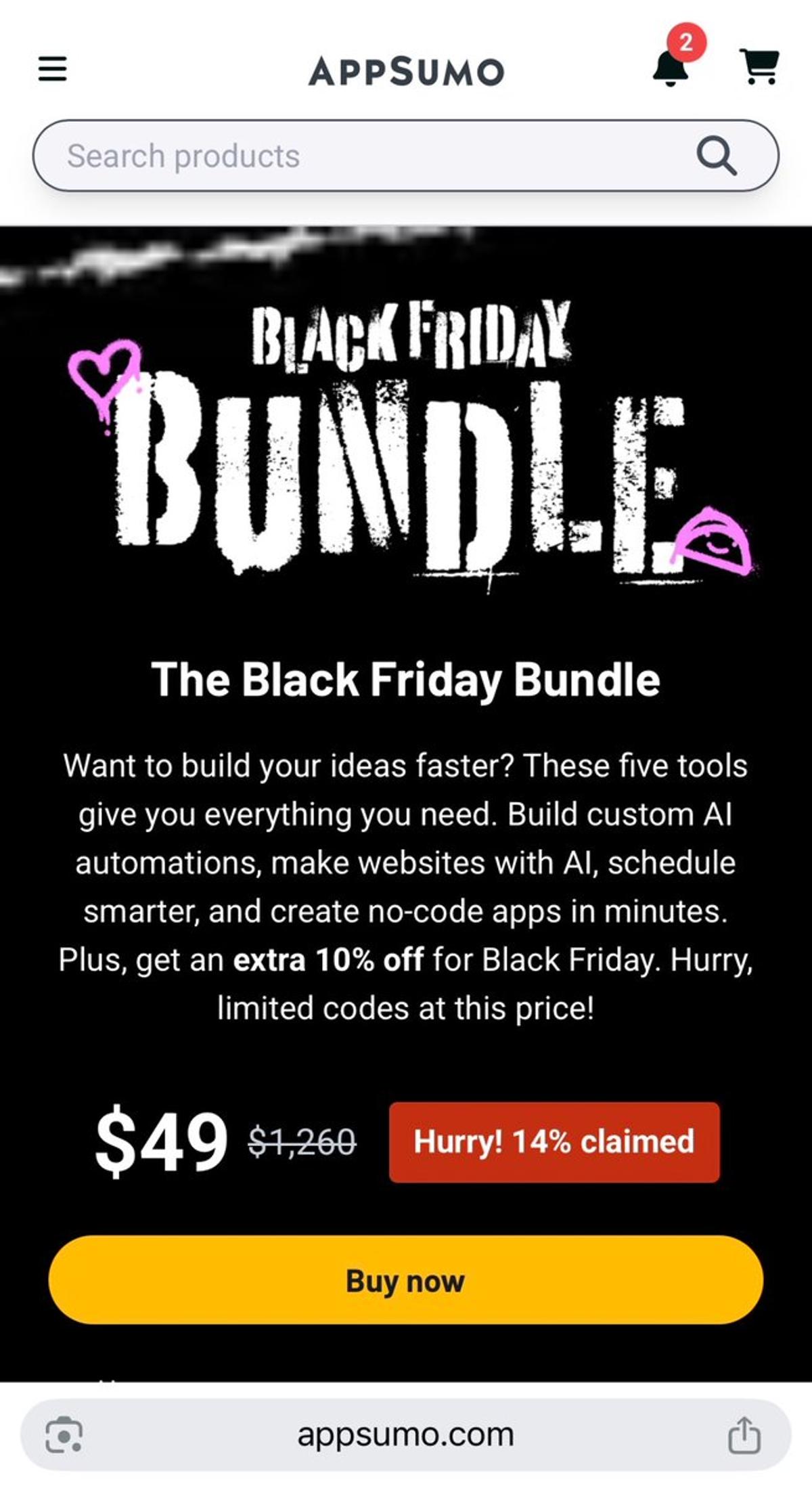 AppSumo Black Friday Bundle Live, Selling Out Fast