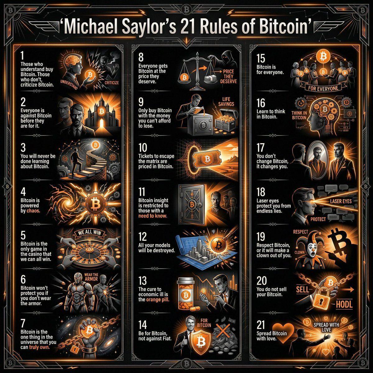 Michael Saylor Shares 21 Essential Bitcoin Rules