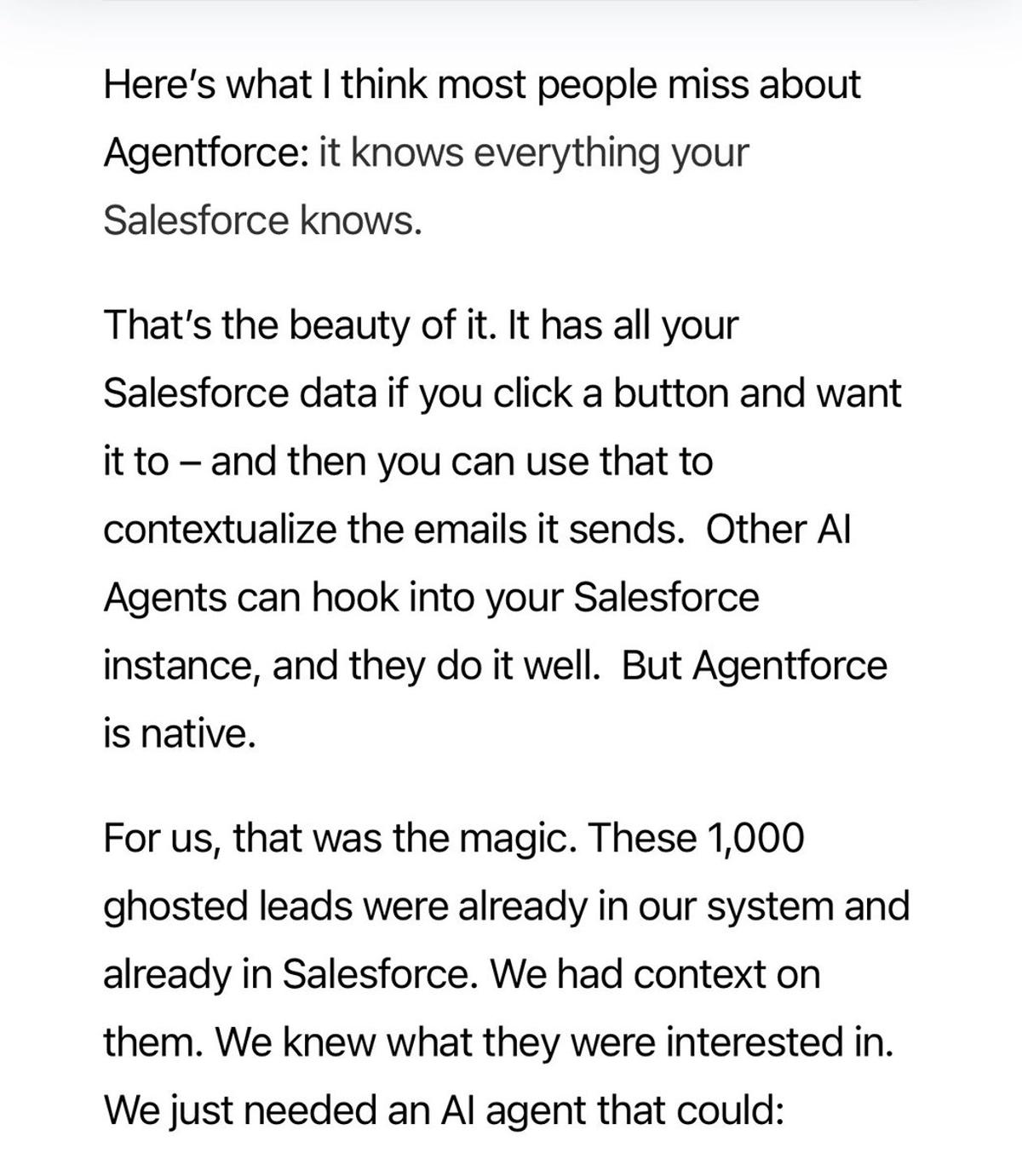 Agentforce Instantly Taps Your Salesforce Data for Contextual Emails