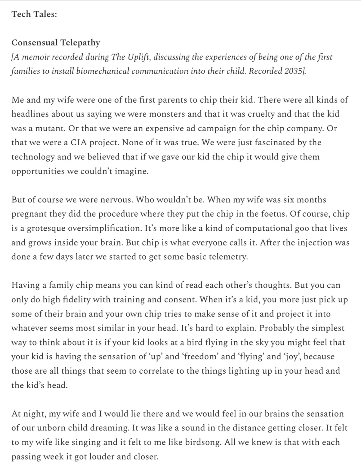 BCIs Could Amplify Parent-Child Telepathy for Deeper Connection