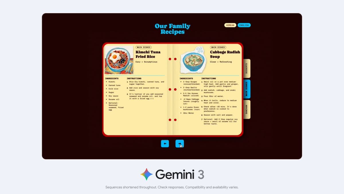 Gemini 3 Pro Transforms Handwritten Recipes Into Multilingual Digital Cookbooks