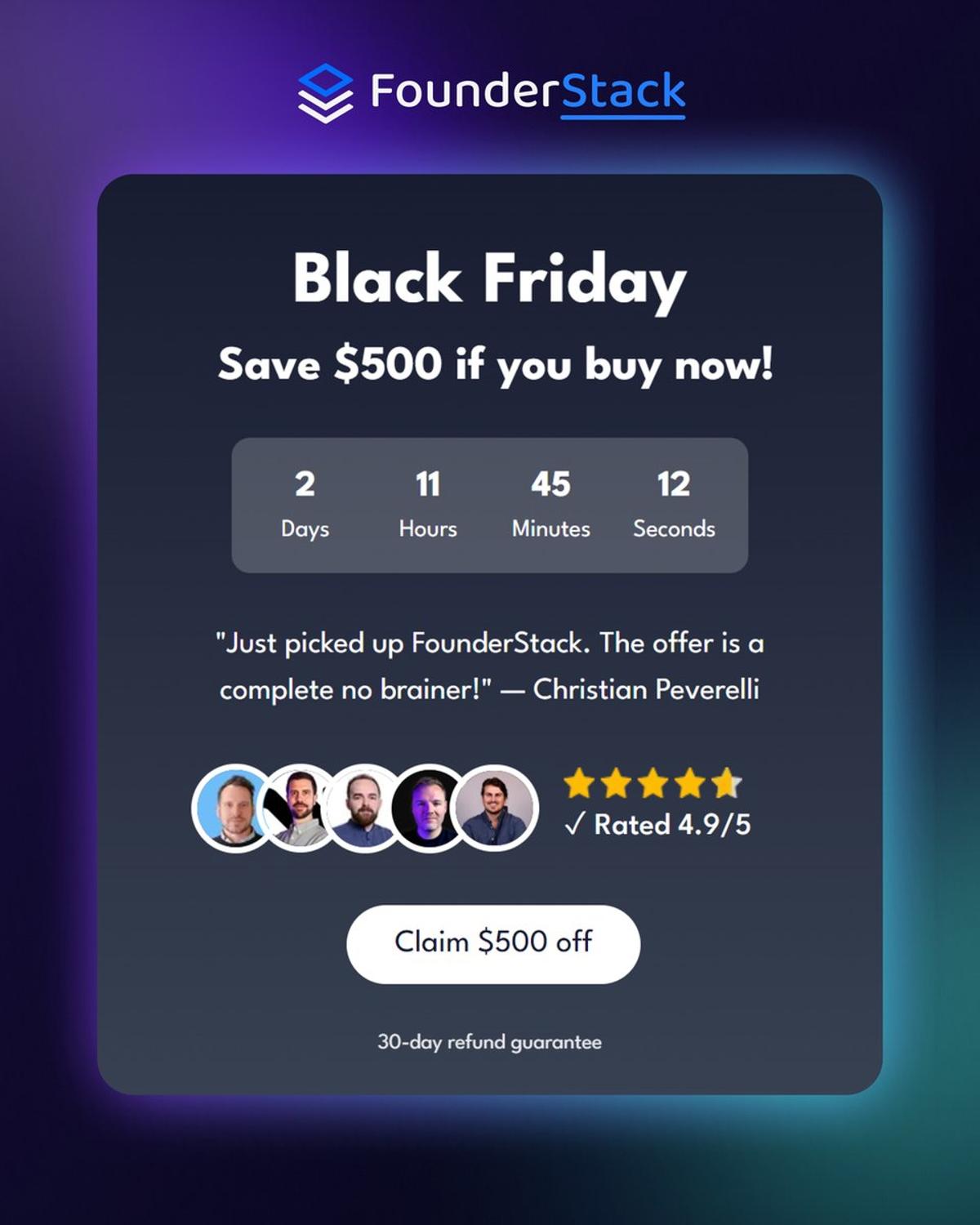 $500 Off FounderStack Lifetime Access to 5 Essential Tools