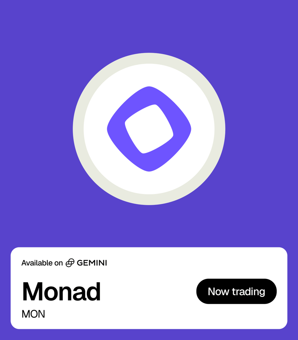 MON Launches on Gemini with Fee‑free Staking