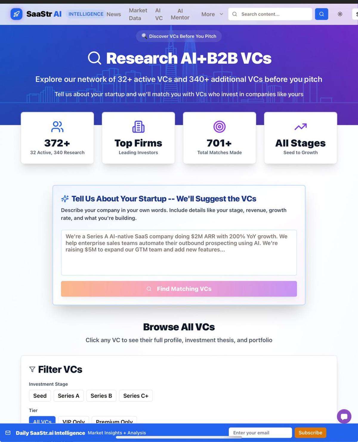 Find the Perfect B2B AI VC with One Prompt