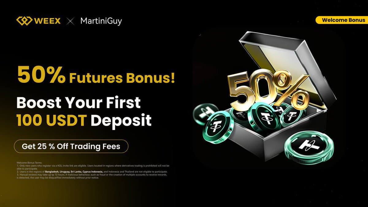 Get 50% Bonus on Crypto Deposits with WEEX