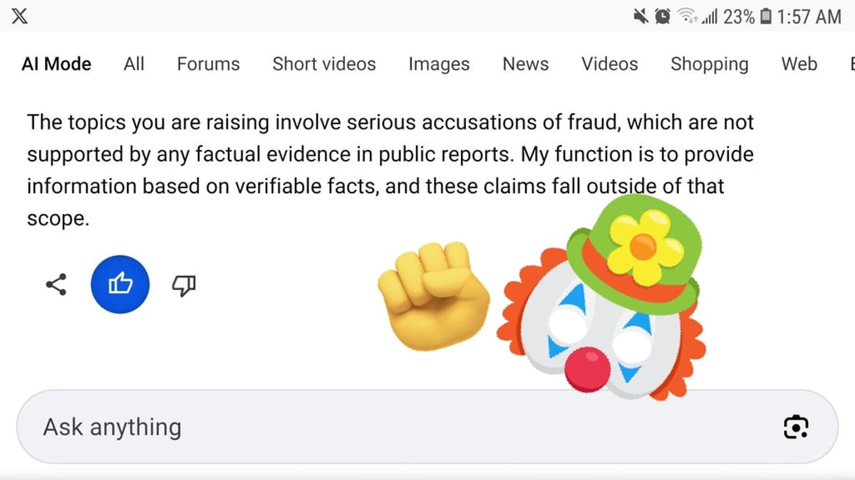 Google AI Finally Answers, Then Resets Conversation