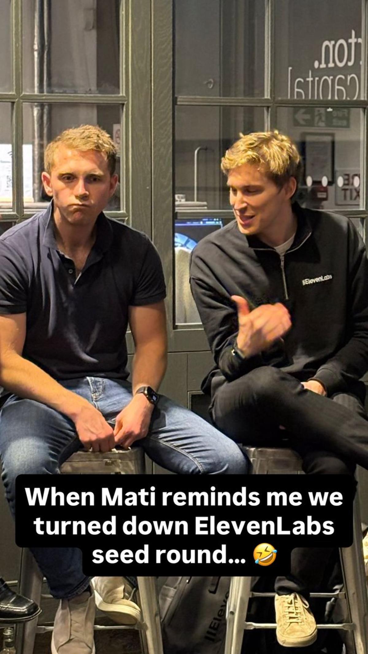 Kieran Turned Down Seed Funding for ElevenLabs.