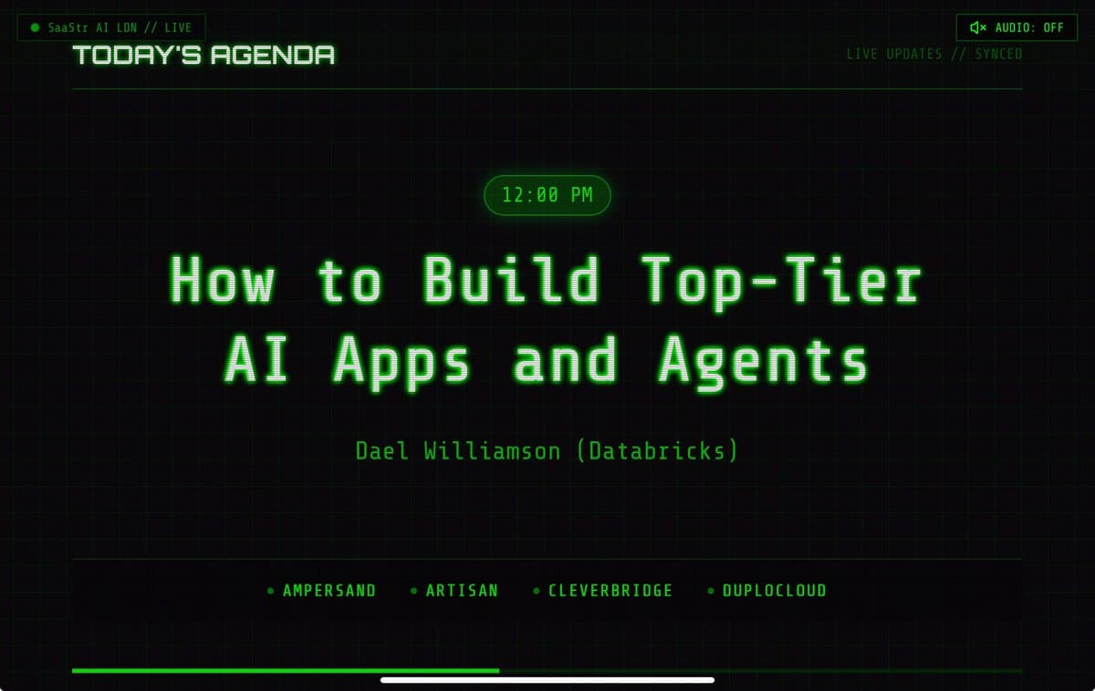 Excited for SaaStr AI LDN Kick‑off Tomorrow!