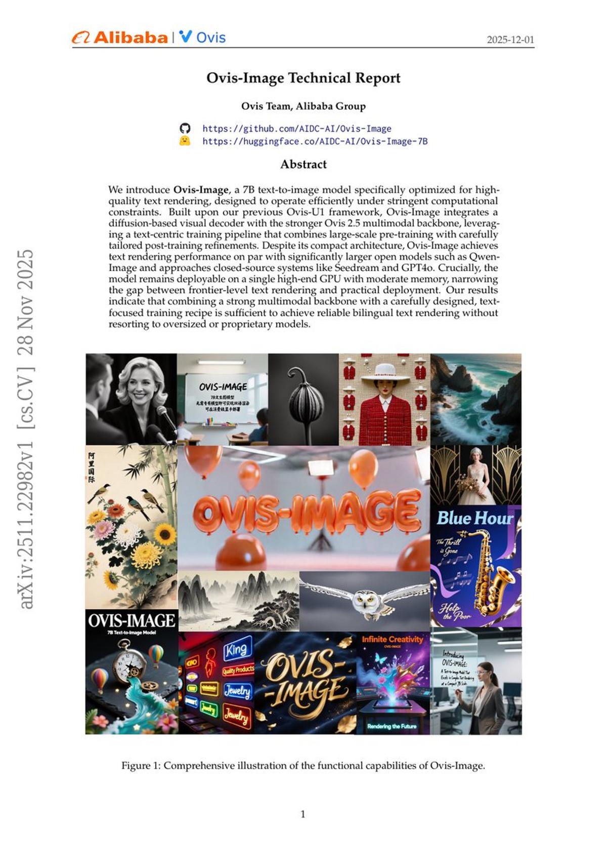 New Ovis-Image Technical Report Advances Computer Vision