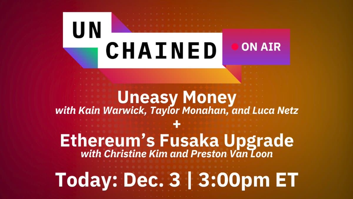 Live: DEX Slump, Instant Unstaking & Ethereum Upgrade