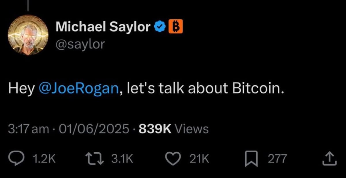 Michael Saylor Invites Joe Rogan for Bitcoin Talk