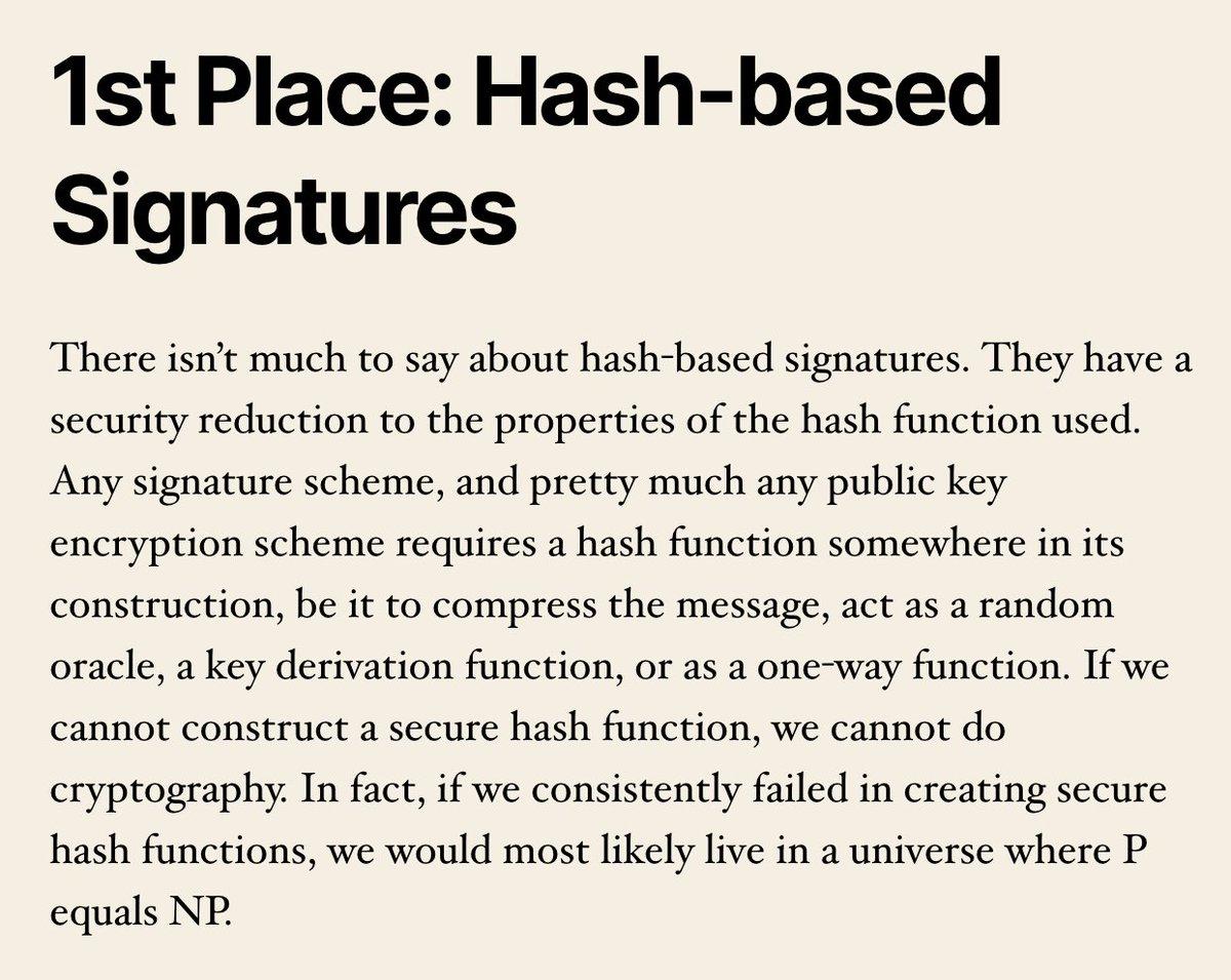 Stateless Hash‑based Signatures Are Safest for Post‑quantum Crypto