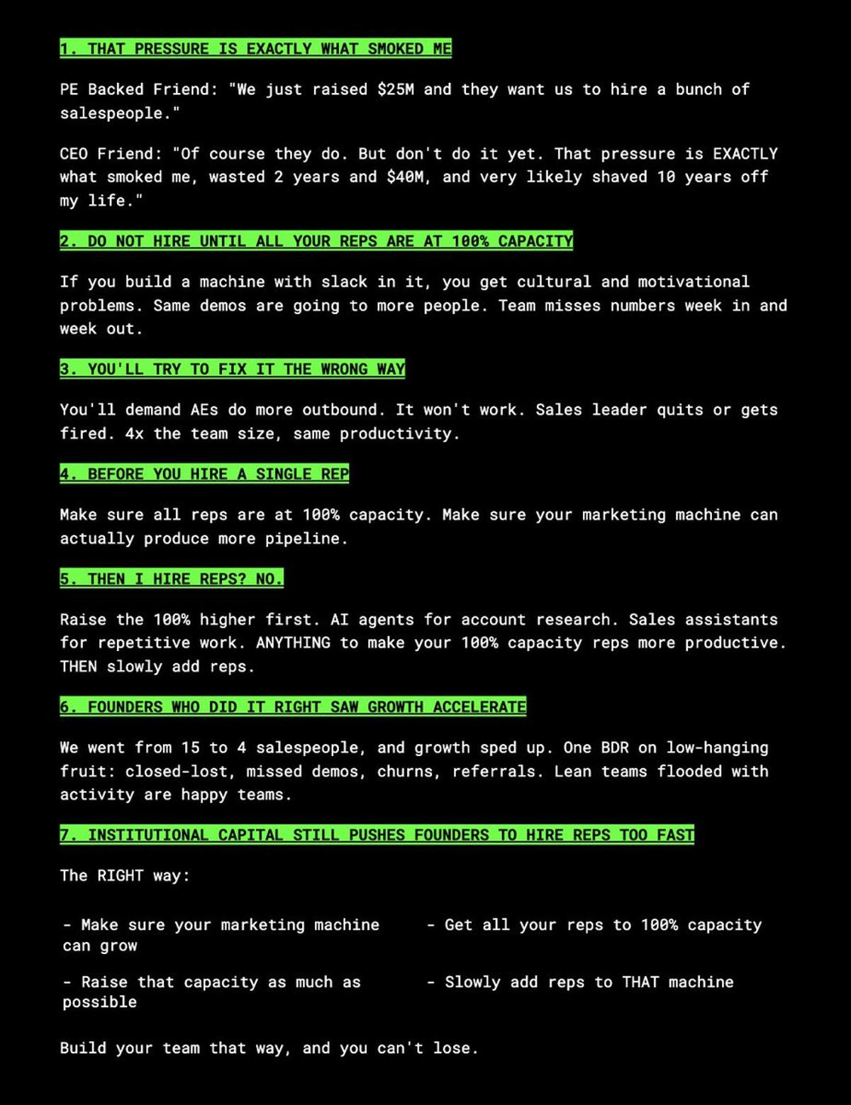 Over‑hiring Sales Reps Stalls Growth, Warns Founders