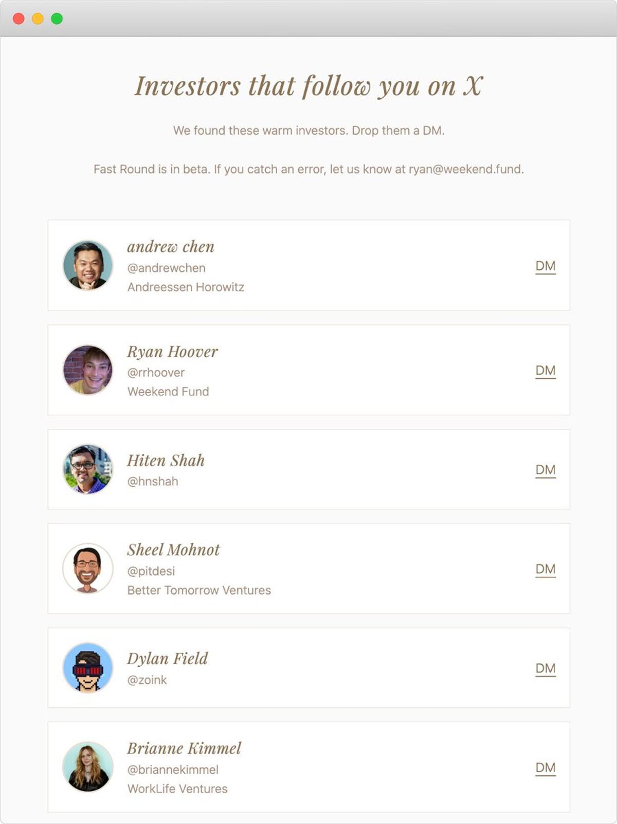 Find Investor Followers on X, DM, Get Funded