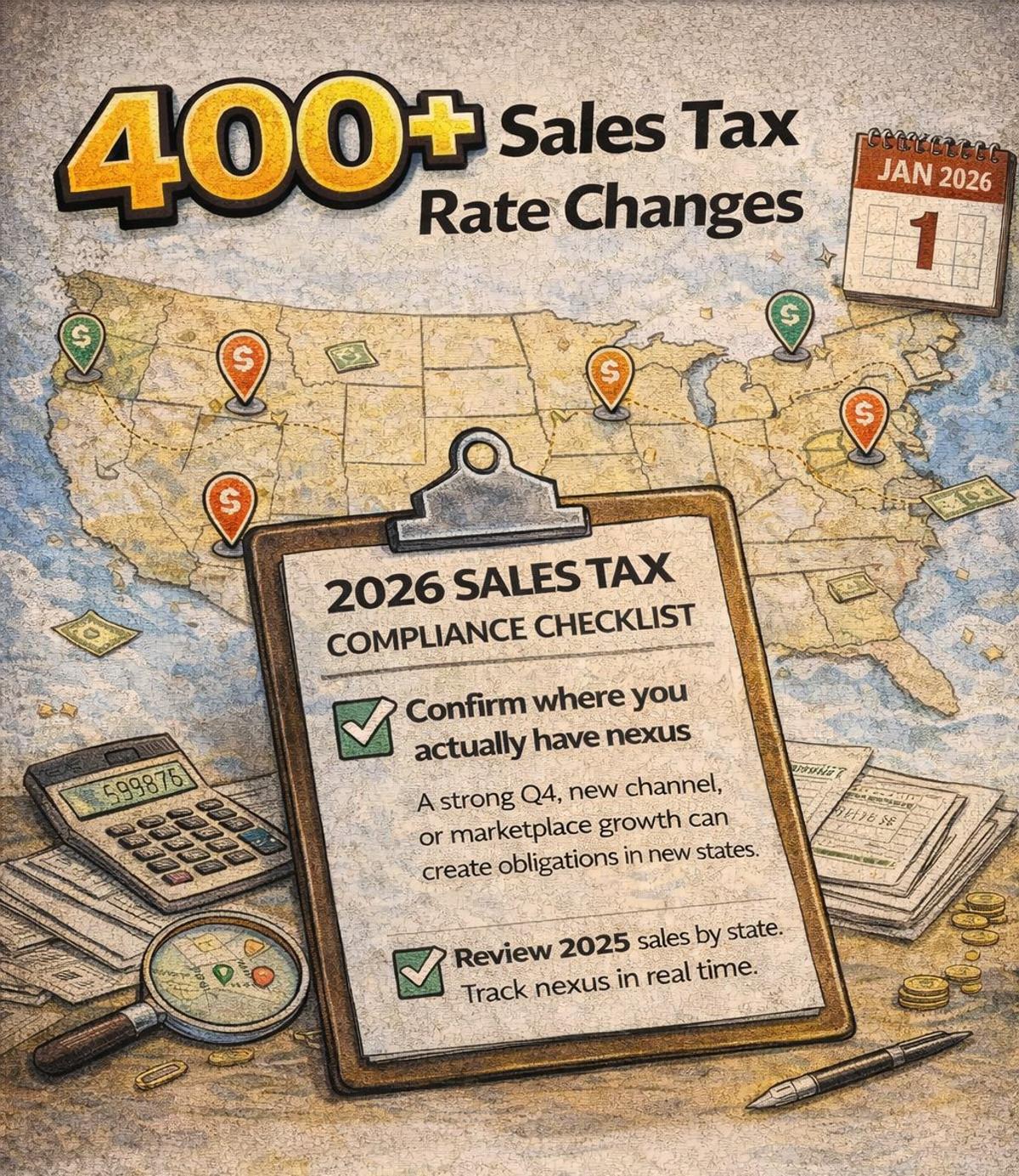 400+ Tax Rate Changes Demand New Compliance Checklist