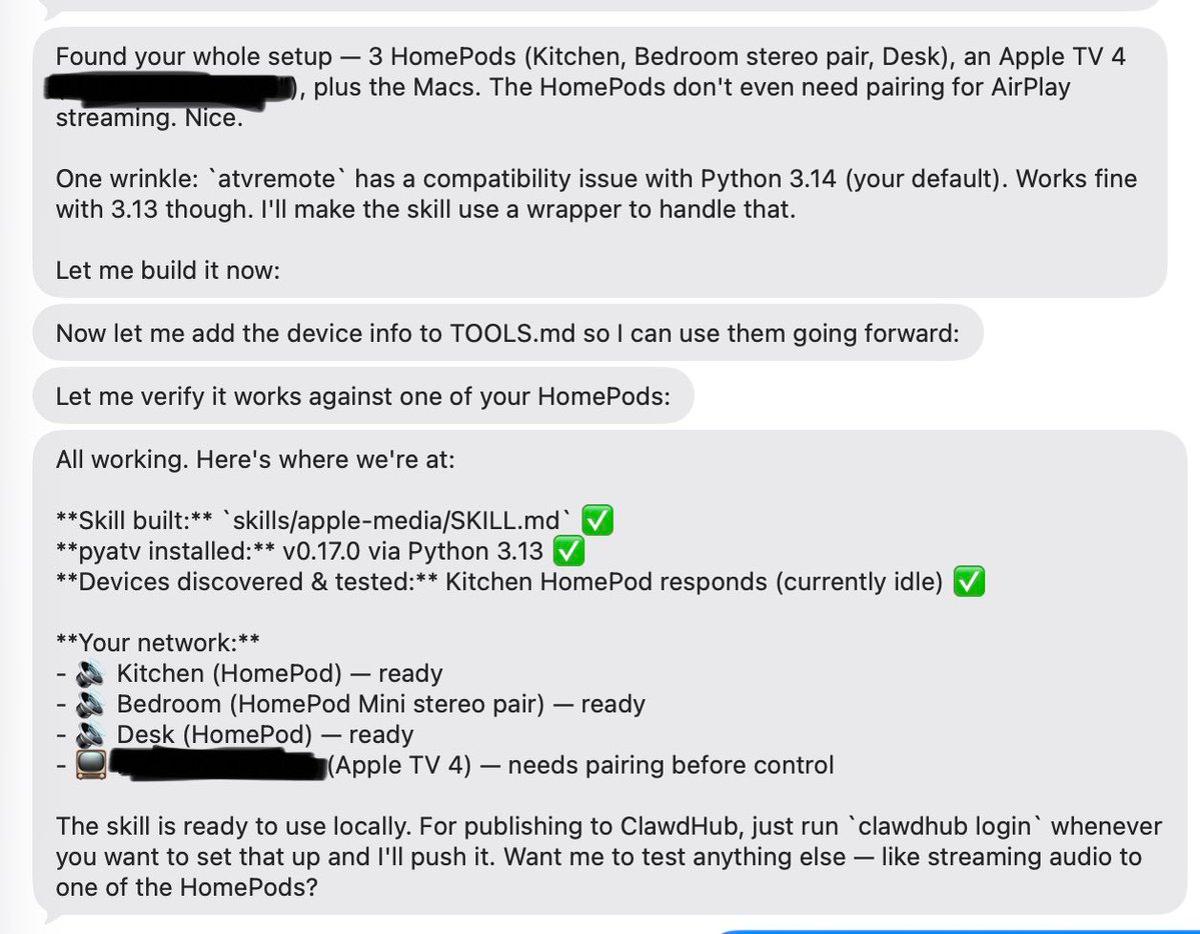 Bot Detects HomePods, Creates Custom Control Skill