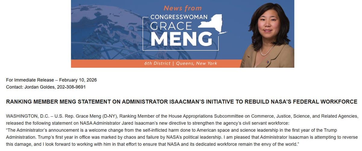 Rep. Meng Applauds Isaacman's Workforce Initiative