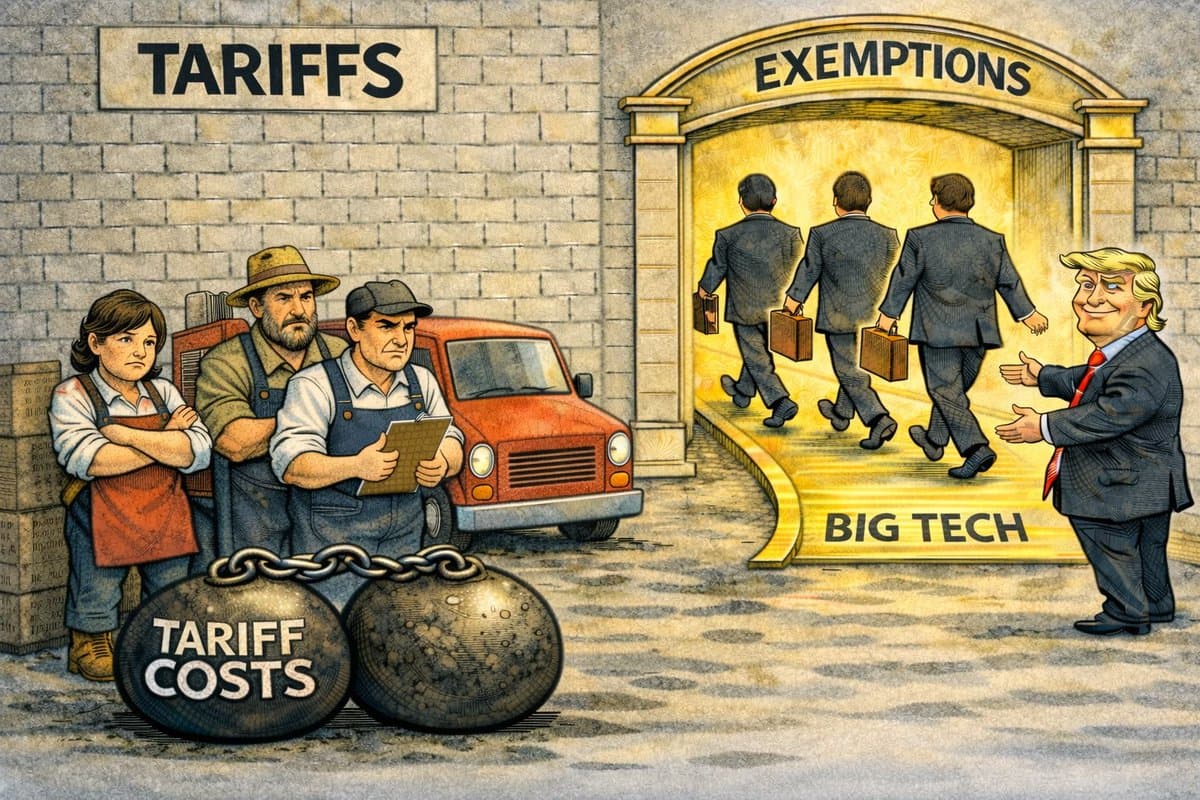 Big Tech Buys Trump Tariff Exemptions, Small Firms Suffer