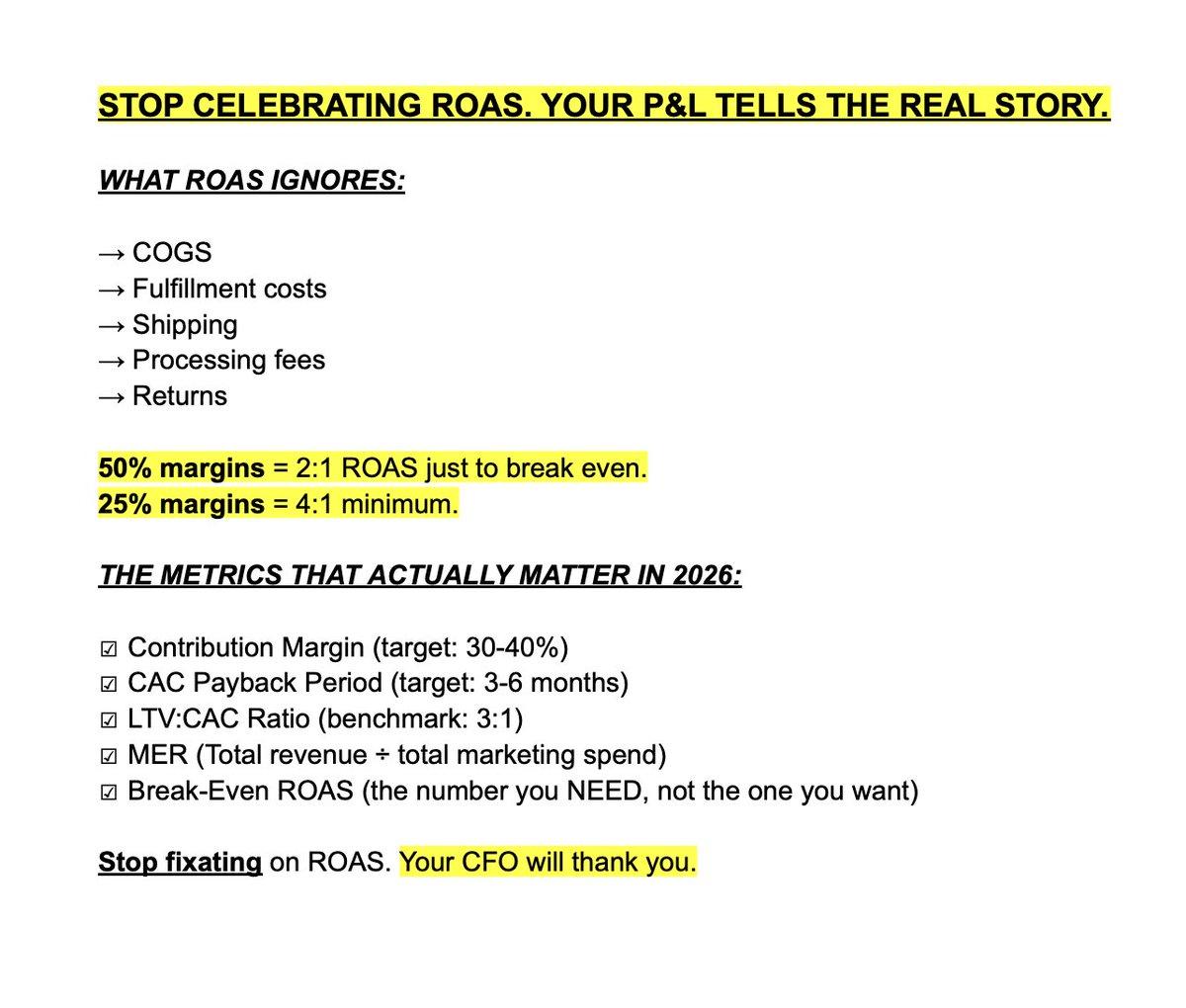 Stop Chasing ROAS; Prioritize Profit‑driven Metrics