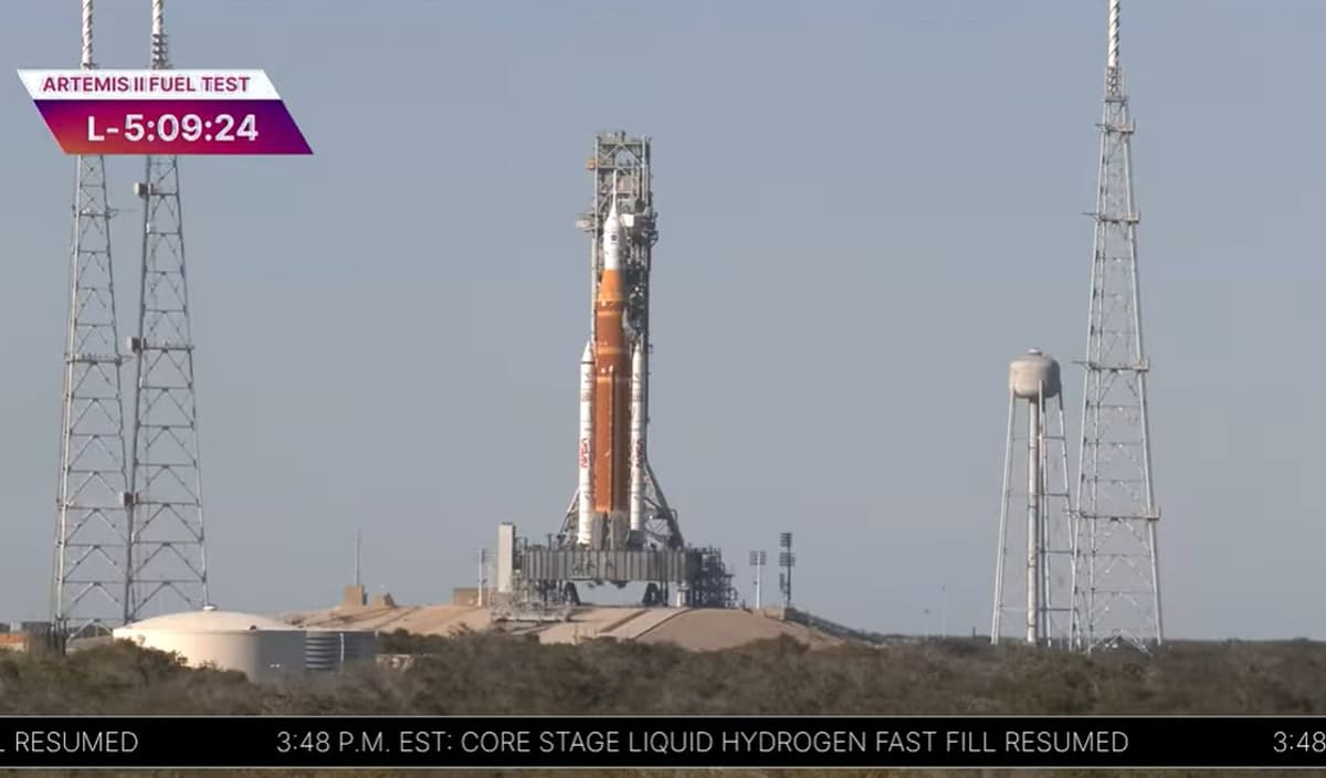 NASA Resumes Fast Liquid Hydrogen Fill for Artemis II