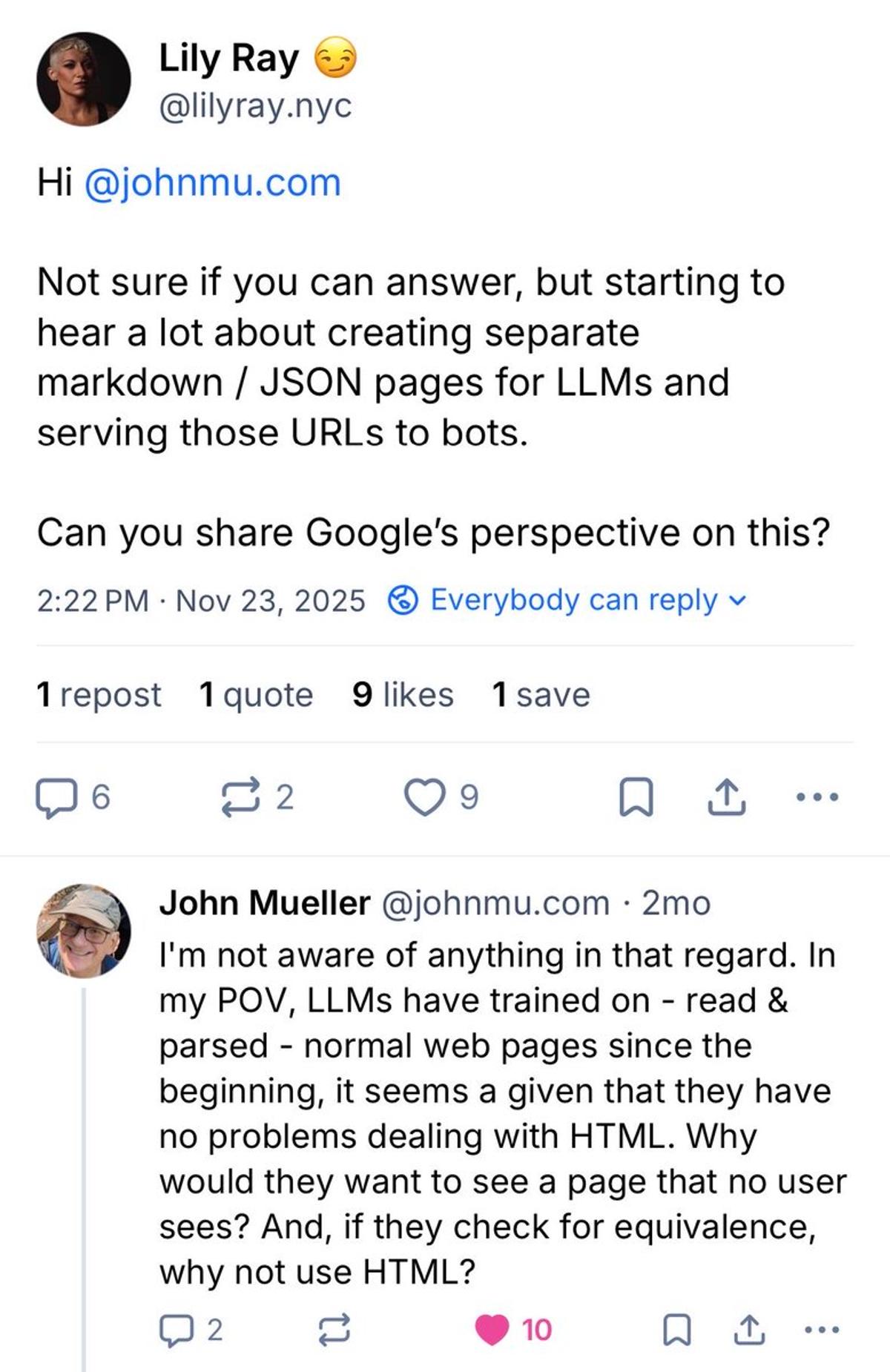 Google and Bing Clarify Separate .md Pages for LLM Crawlers