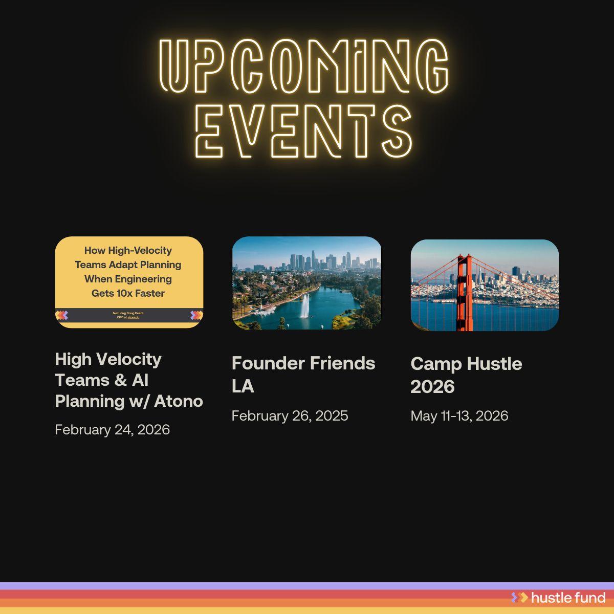 Upcoming Events for Founders & Investors