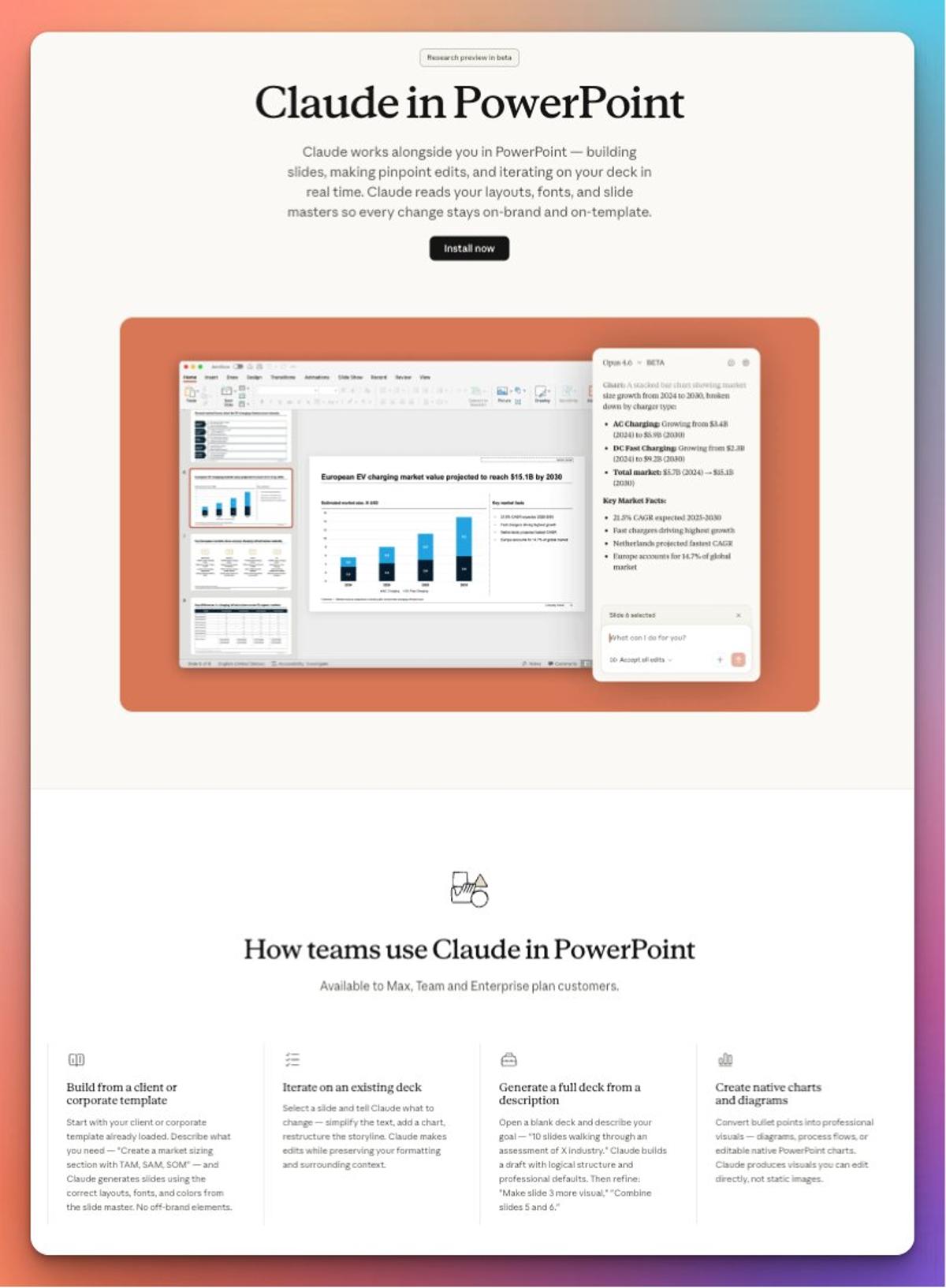 Claude AI Now Powers PowerPoint Deck Creation