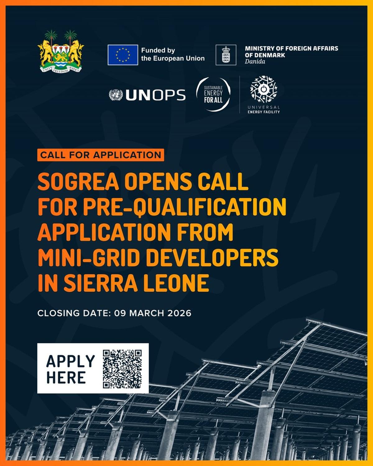 SOGREA Invites Private Firms to Build Green Mini-Grids