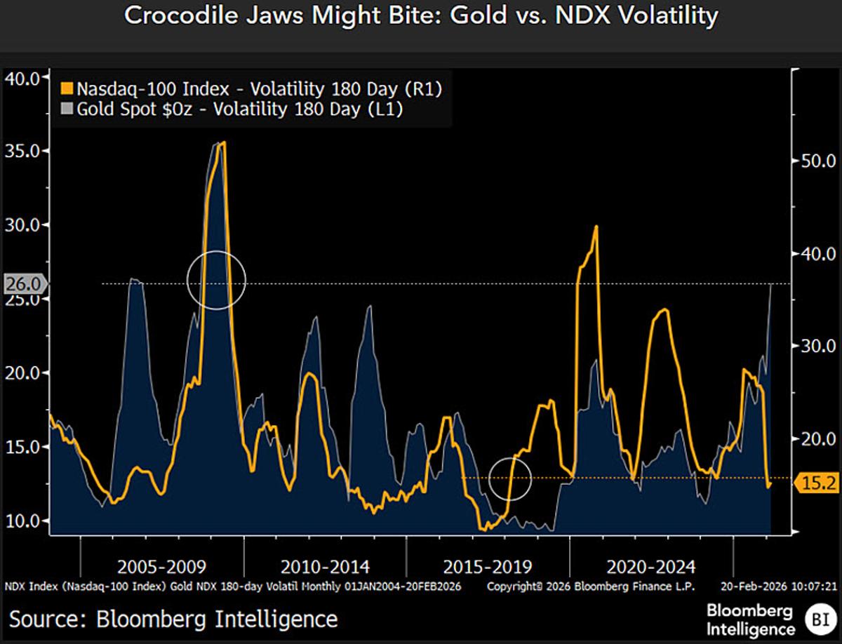 Gold Volatility Surge Signals Looming Stock Market Reversal