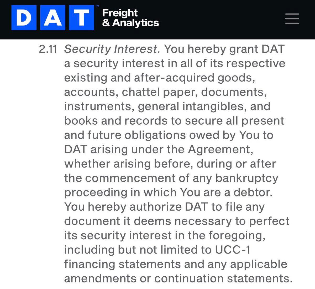 DAT's Hidden Clause Lets Them File UCCs—Seek Lawyer