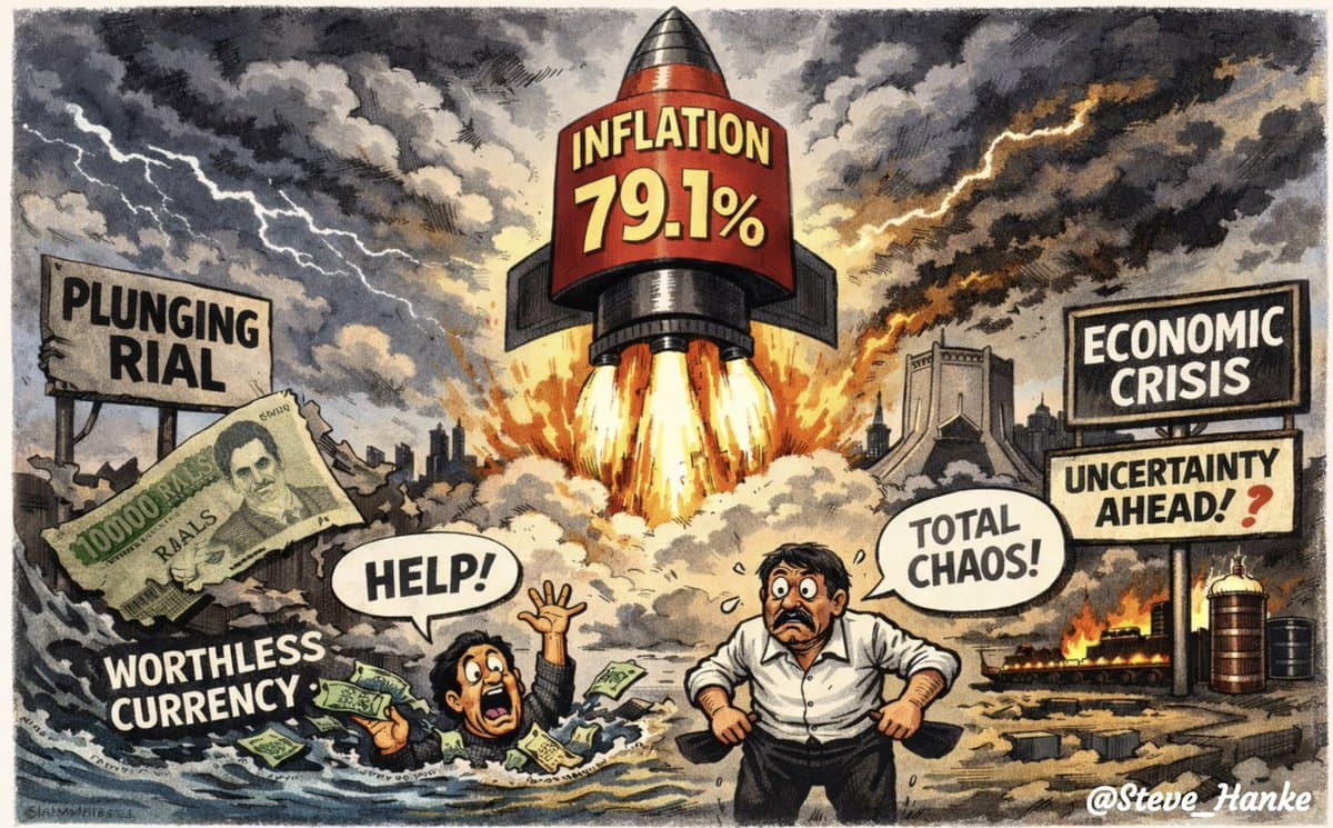 Iran's Inflation Hits 79.1%, World’s Second‑Highest