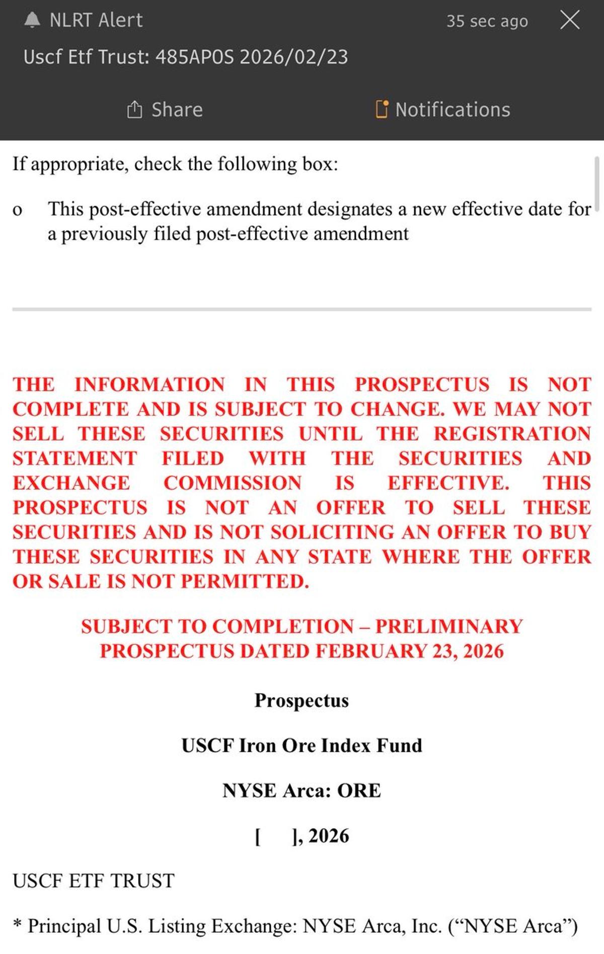 USCF Launches Iron Ore Index Fund for Futures