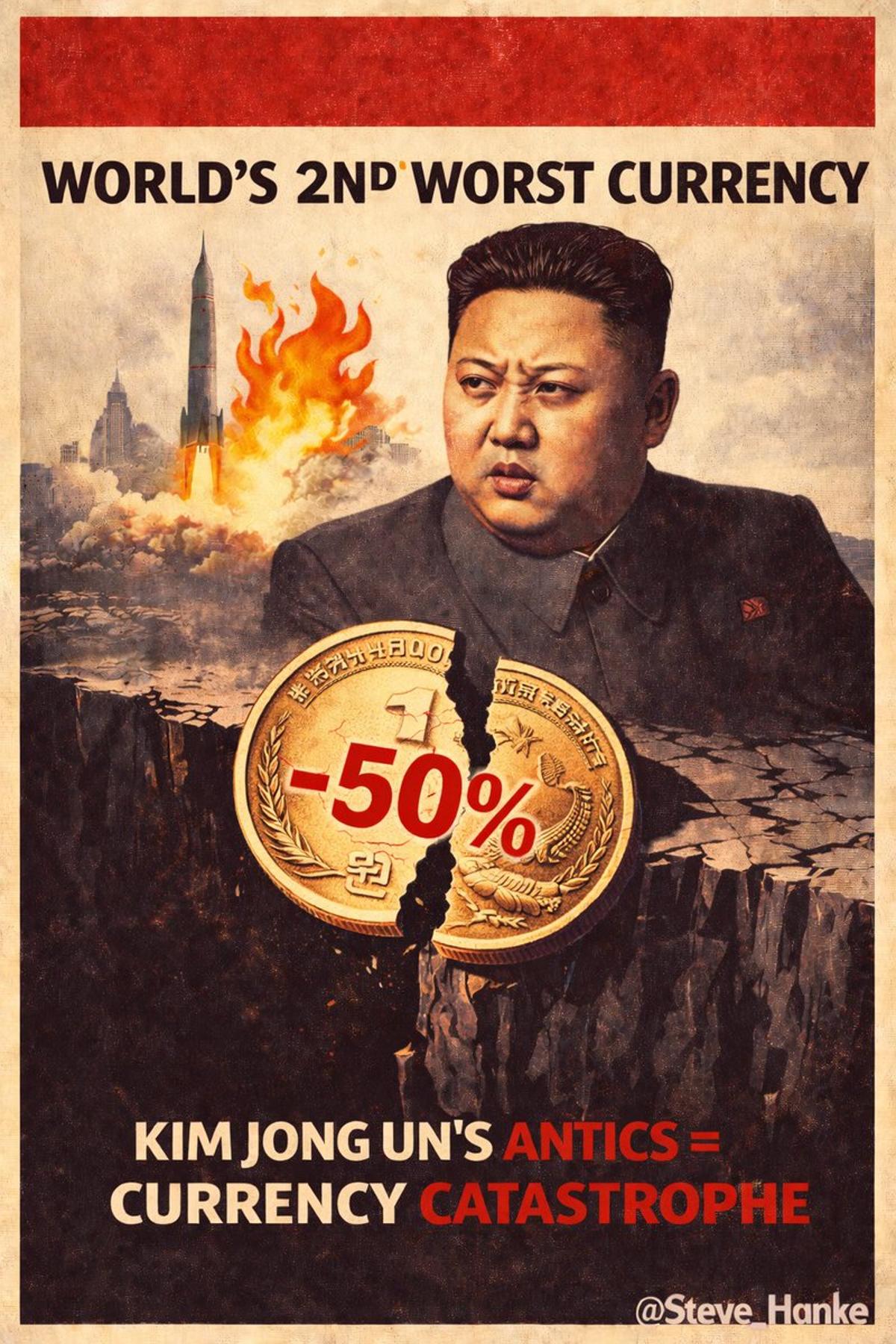 North Korean Won Plummets, Becomes World’s Second Worst Currency