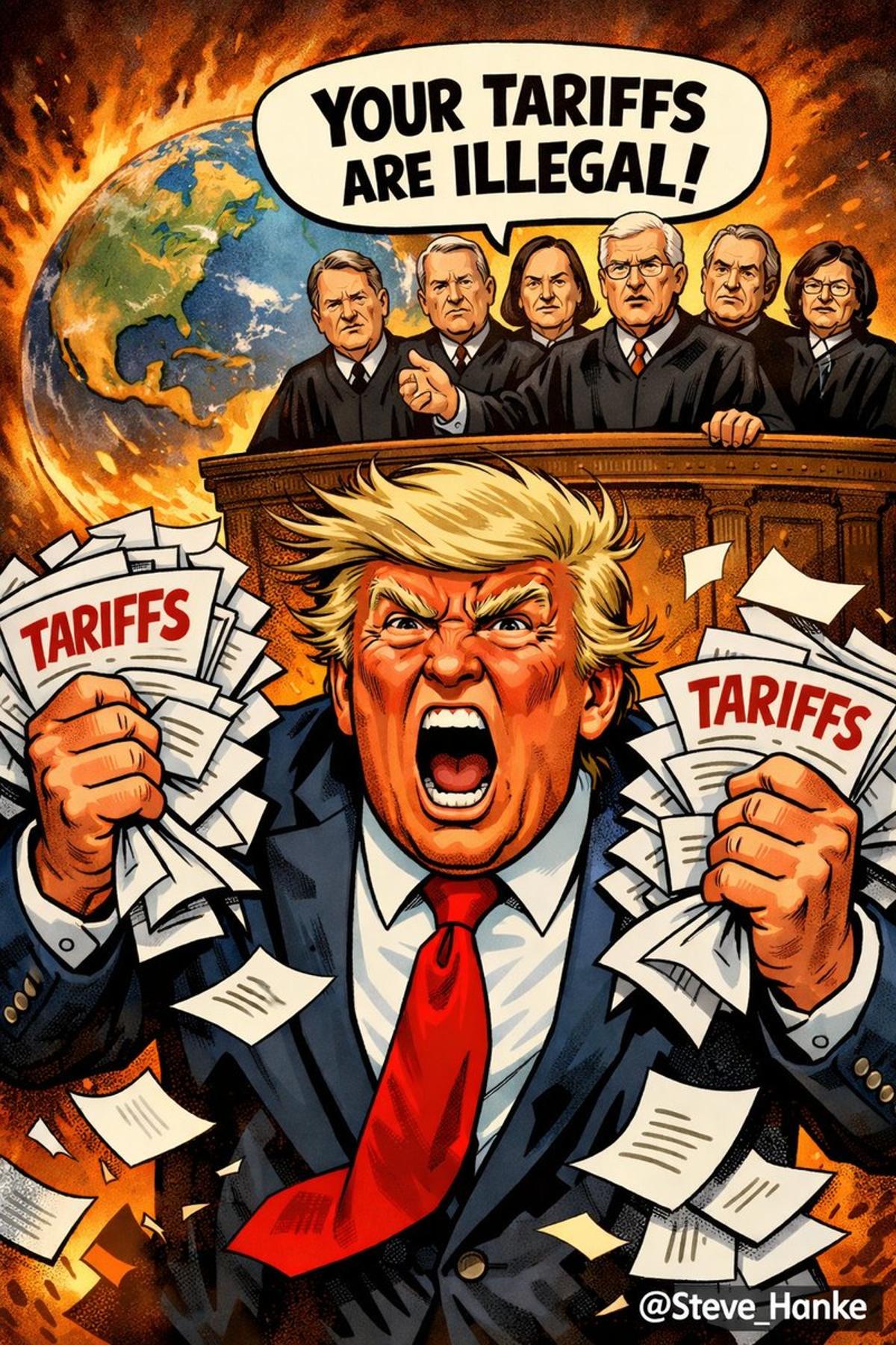 Trump Threatens Tariffs over Supreme Court Decision, Mocks Tariff Chief