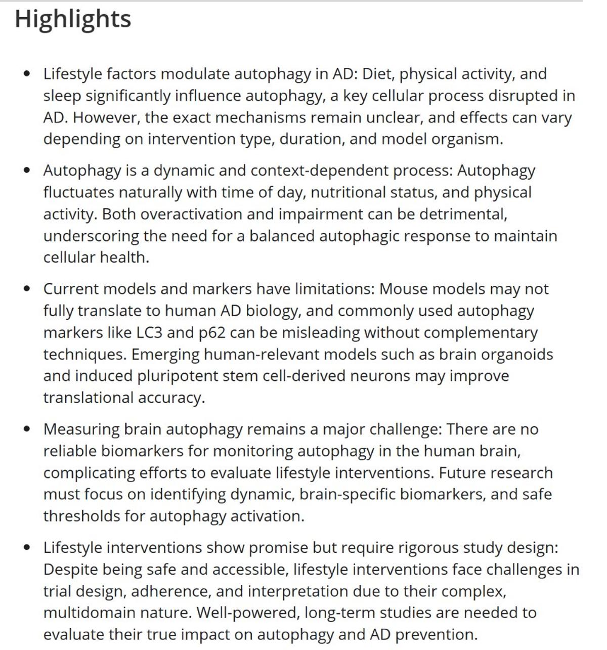 Lifestyle Factors Modulate Autophagy in Alzheimer’s