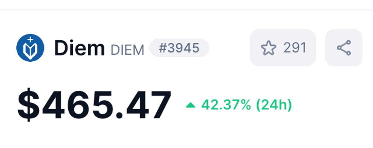 DIEM Spikes as All Top AI Models Become Accessible