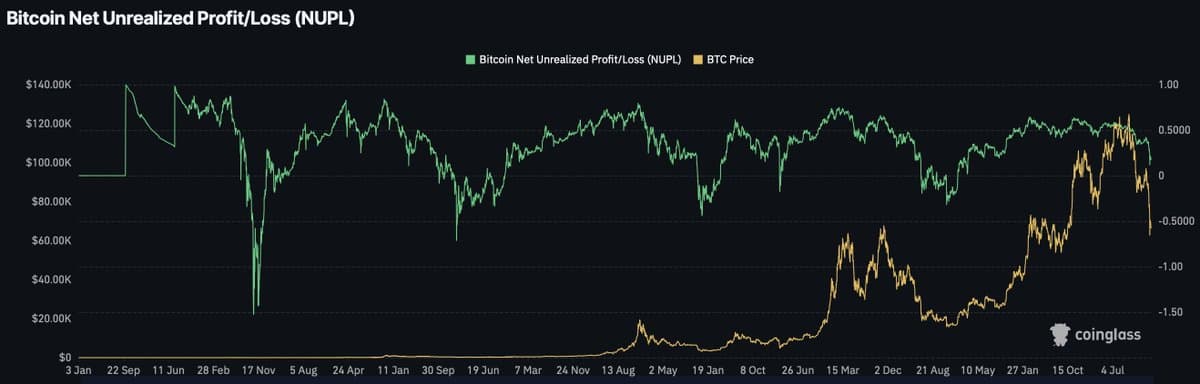 Bitcoin NUPL Near Zero Signals Potential Market Bottom