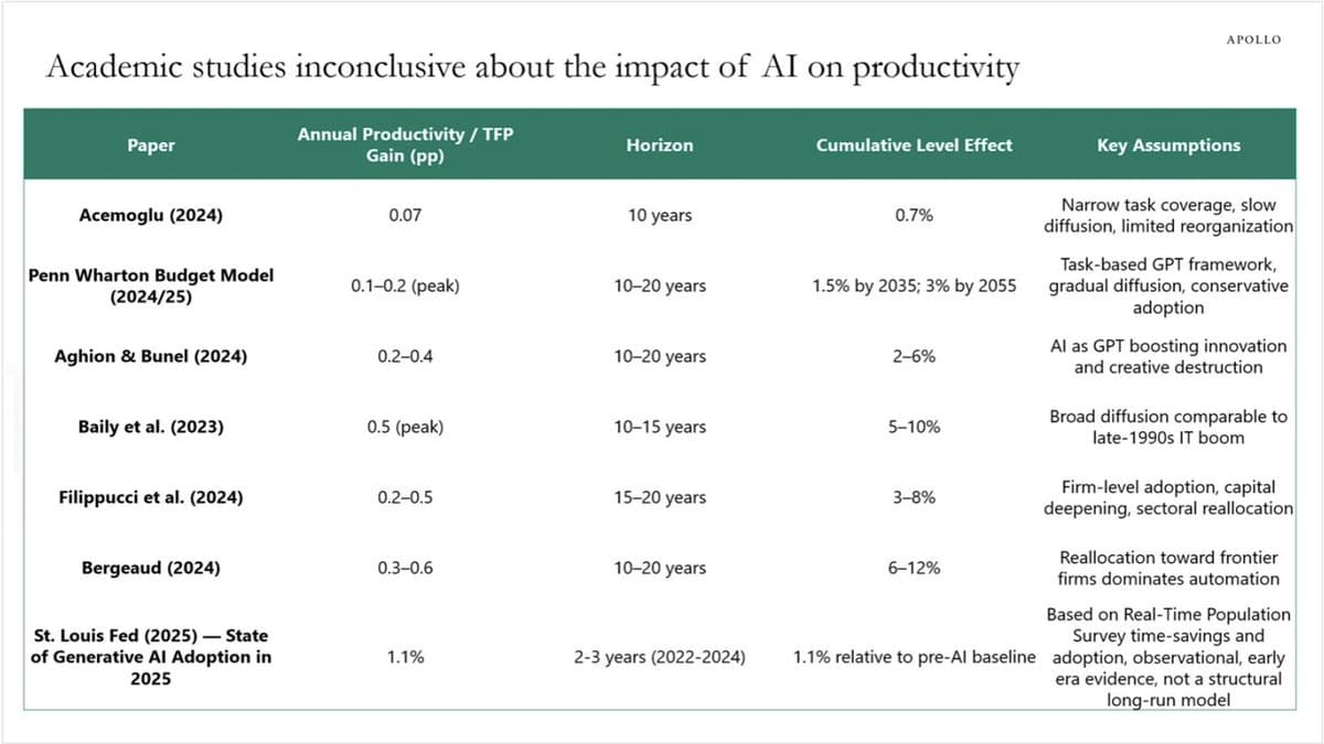 AI Hype Persists, yet Macro Data Shows No Productivity Boost