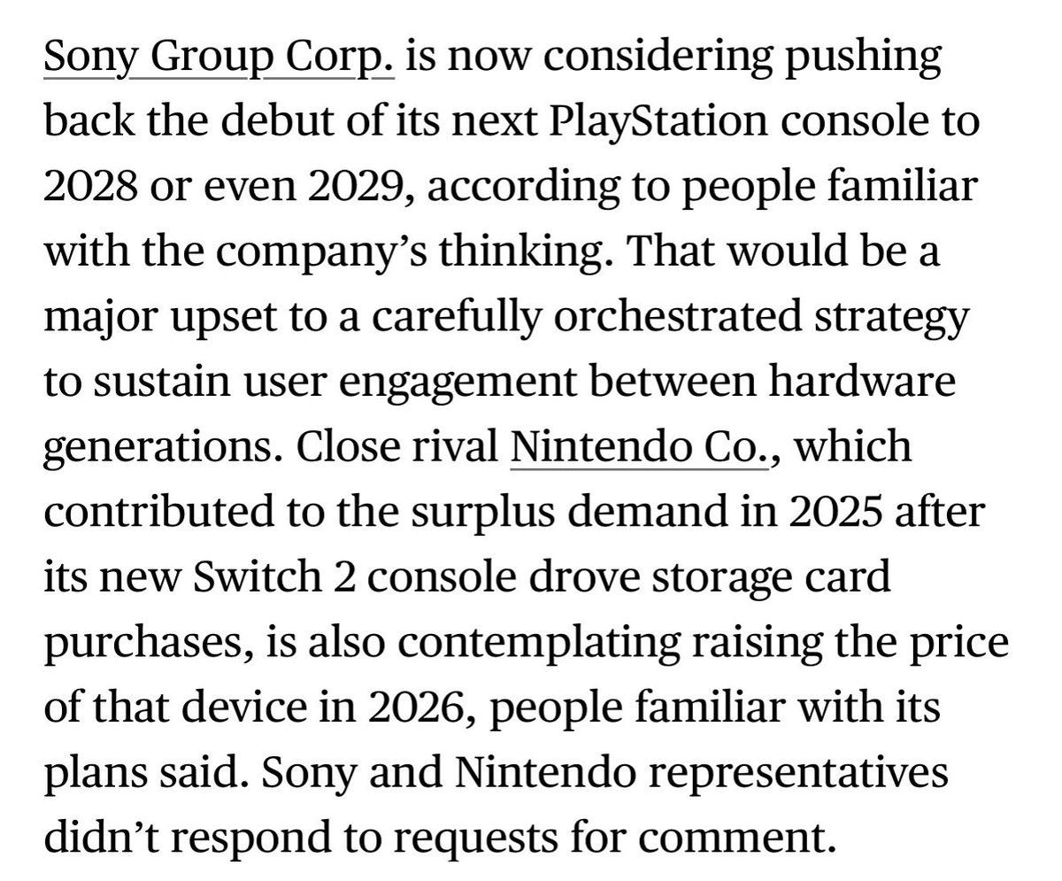 RAM Shortage Could Postpone PS6 Launch Until 2028
