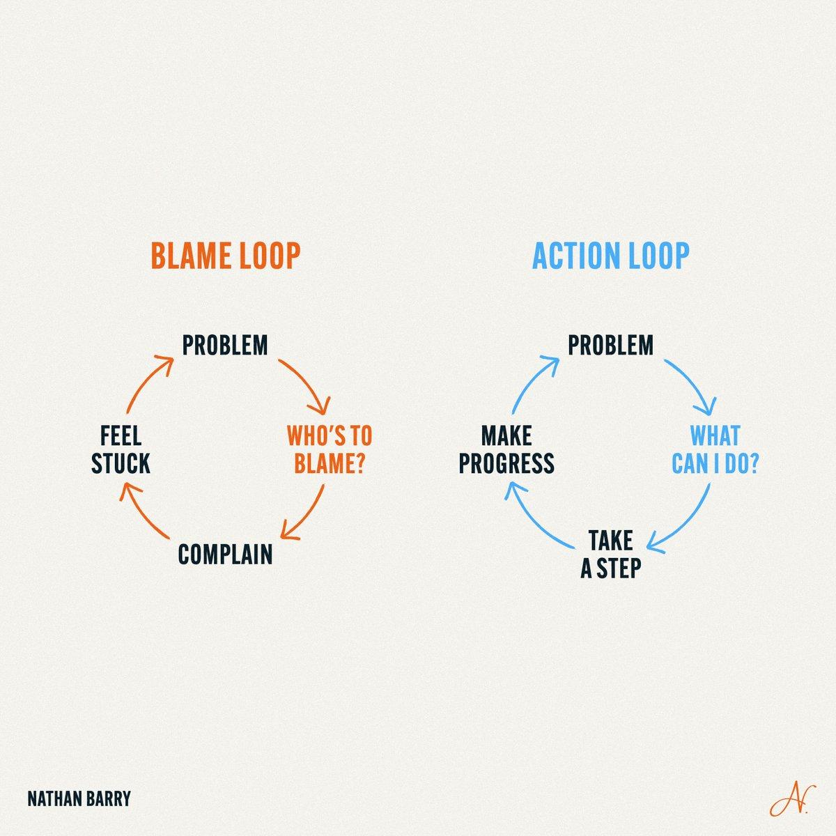 Choose Action over Blame to Keep Moving Forward