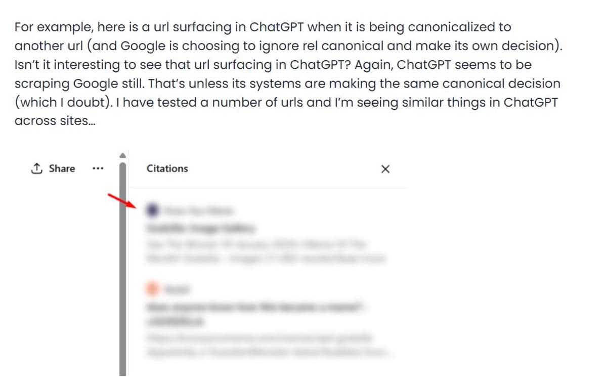 ChatGPT Appears to Scrape Google, Citing Non‑canonical URLs