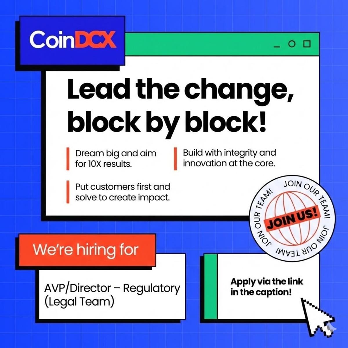 Join Bangalore's Web3 Legal Team as AVP/Director