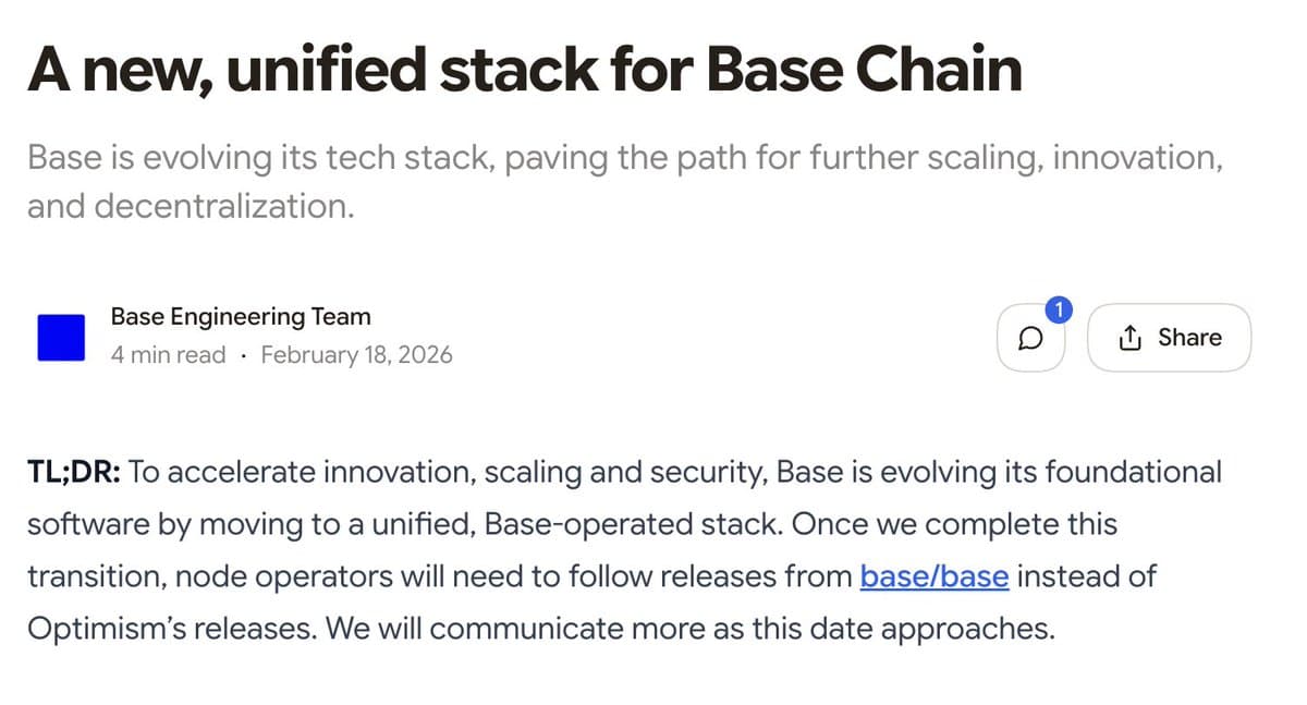 Base Exits Optimism, Ending Superchain Aspirations