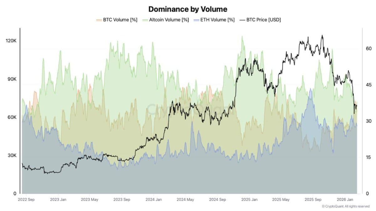 Altcoin Volume Halves as Funds Shift Back to Bitcoin