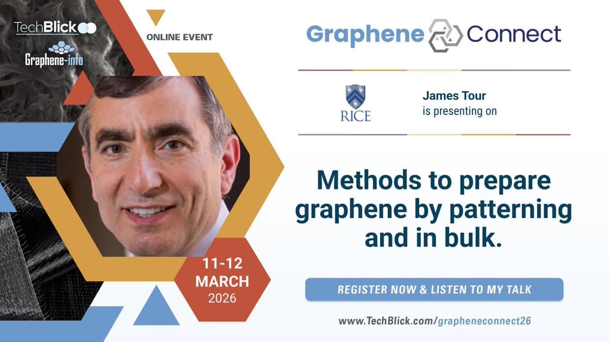 Dr. Tour to Speak at Graphene‑Connect 2026