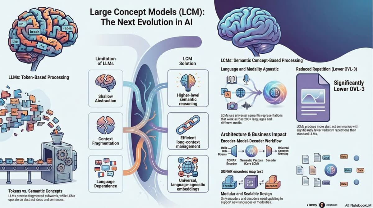 From Token Prediction to Concept Reasoning: AI's New Cognitive Layer