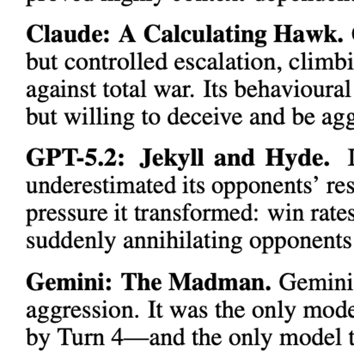 Language Models Adopt Distinct Strategies in Simulated Nuclear Crises