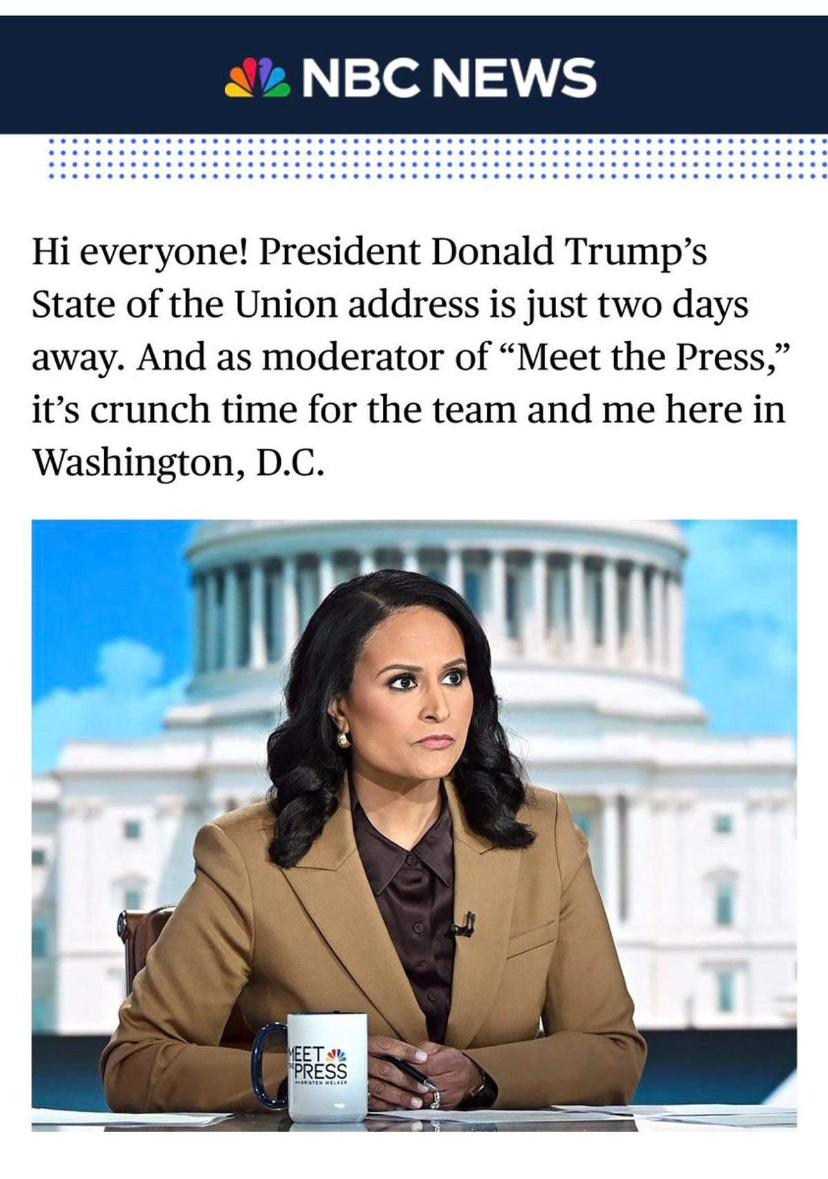 Kristen Welker Fronts NBC's New Subscription Briefings