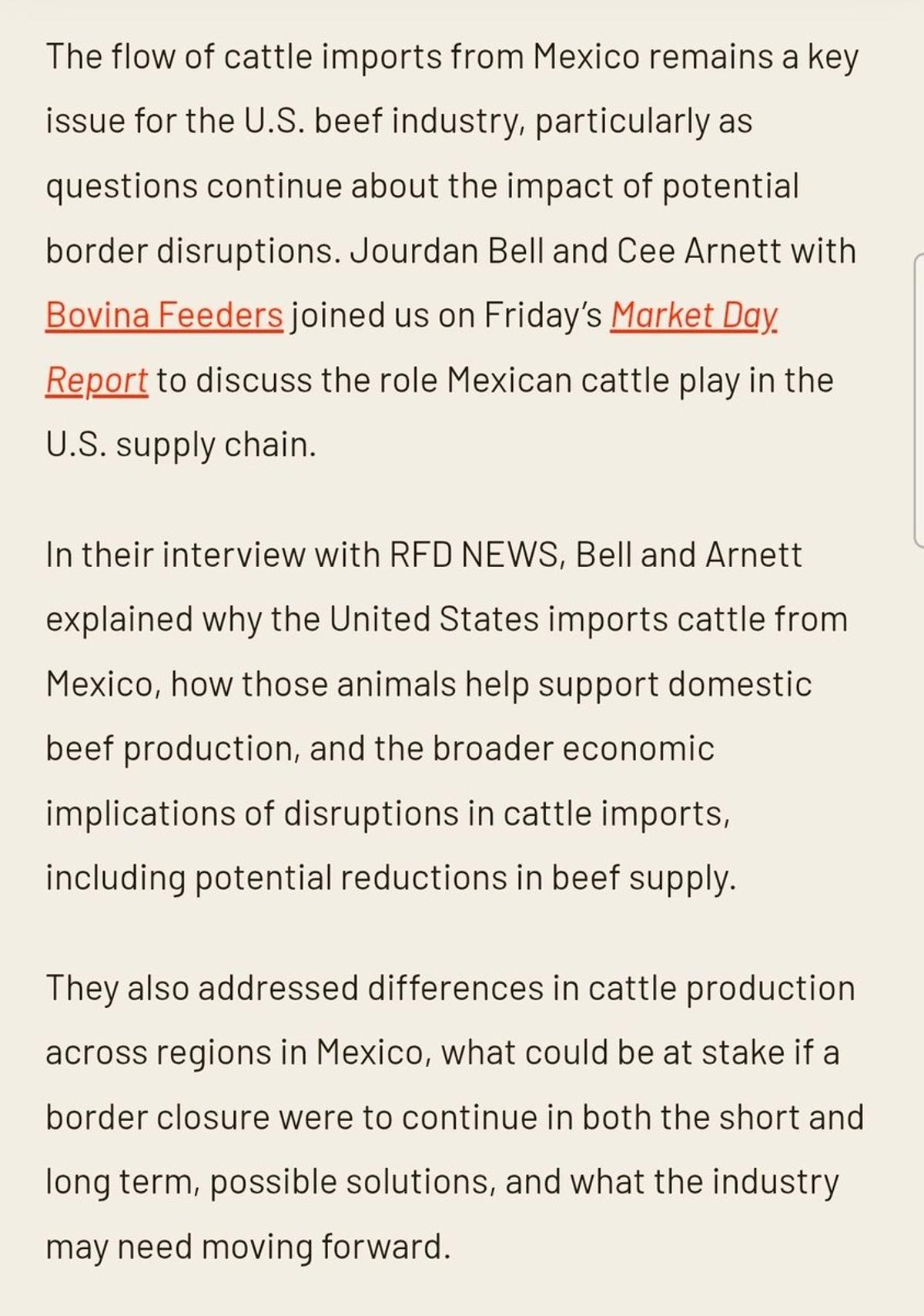 US Beef Supply Relies Heavily on Mexican Cattle