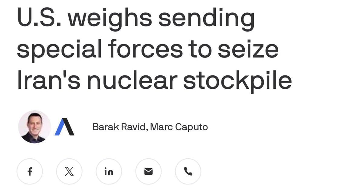 US, Israel Plan Special Forces Raid on Iran's Uranium